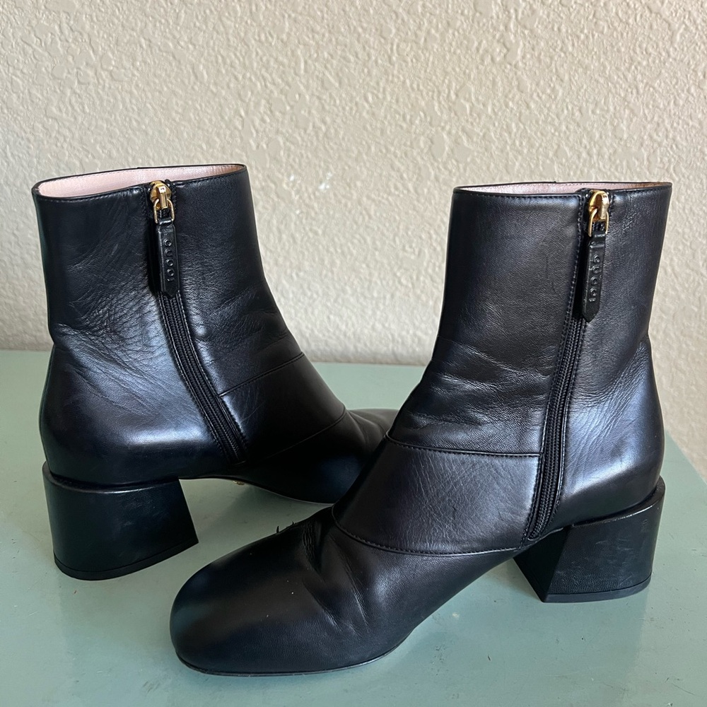 Gucci Blondie 55 MM Logo Ankle Booties Boots Shoes $1350 2024 Style!! - Picture 4 of 16